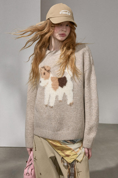 Plush Puppy Jacquard Puppy Top