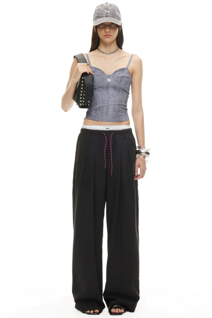 Silky Tencel Pleated Pants