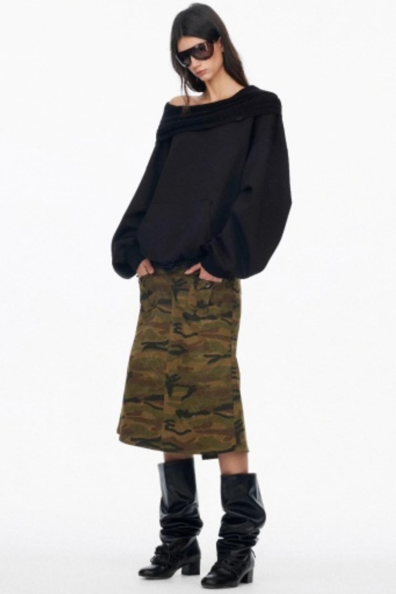 Vintage Camouflage Mermaid Skirt