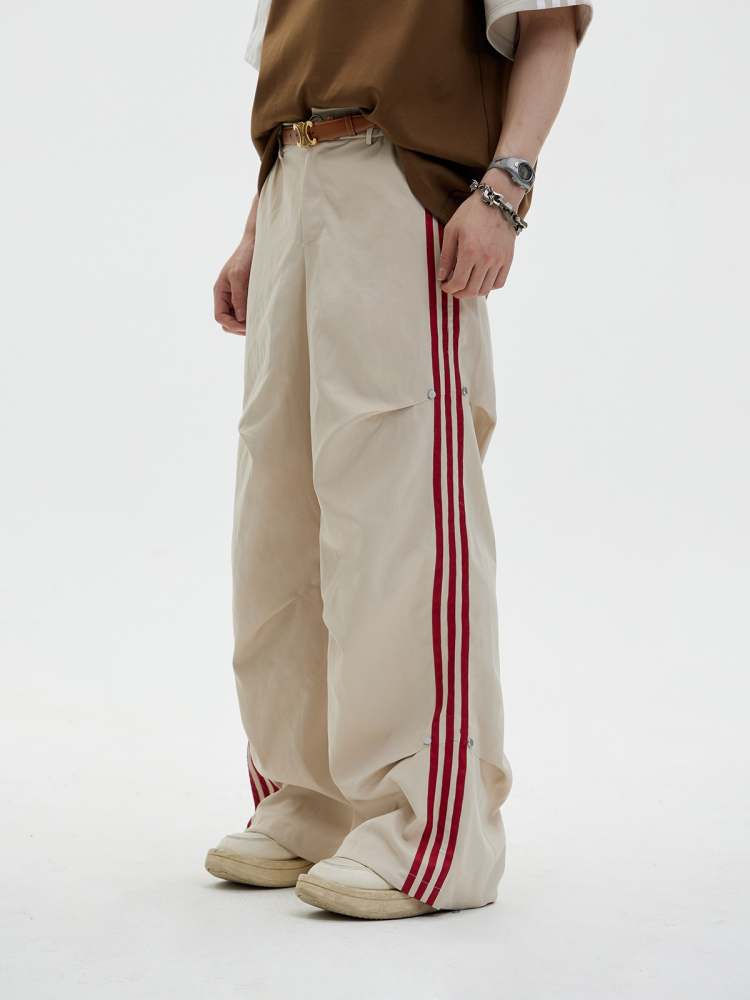 Stripe Wide Leg Jersey Pants