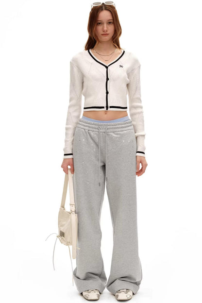 Versailles Wool Argyle Cardigan Top