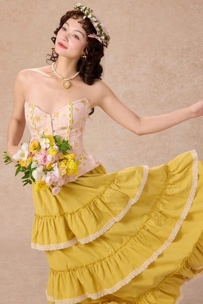 Flower Lace Skirt Set-Up