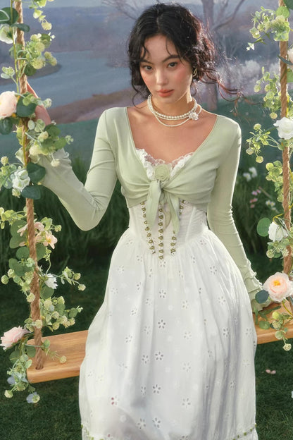 French Pastoral Floral Dress Set-Up