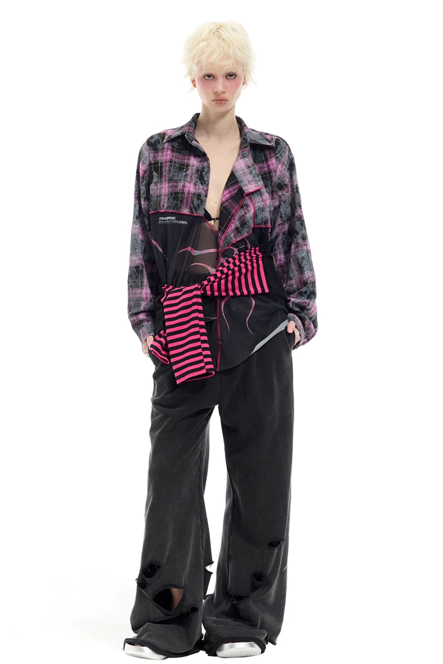 Striped Mesh Hottie Dress