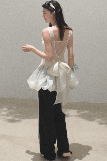 Butterfly Beaded Wrap Top