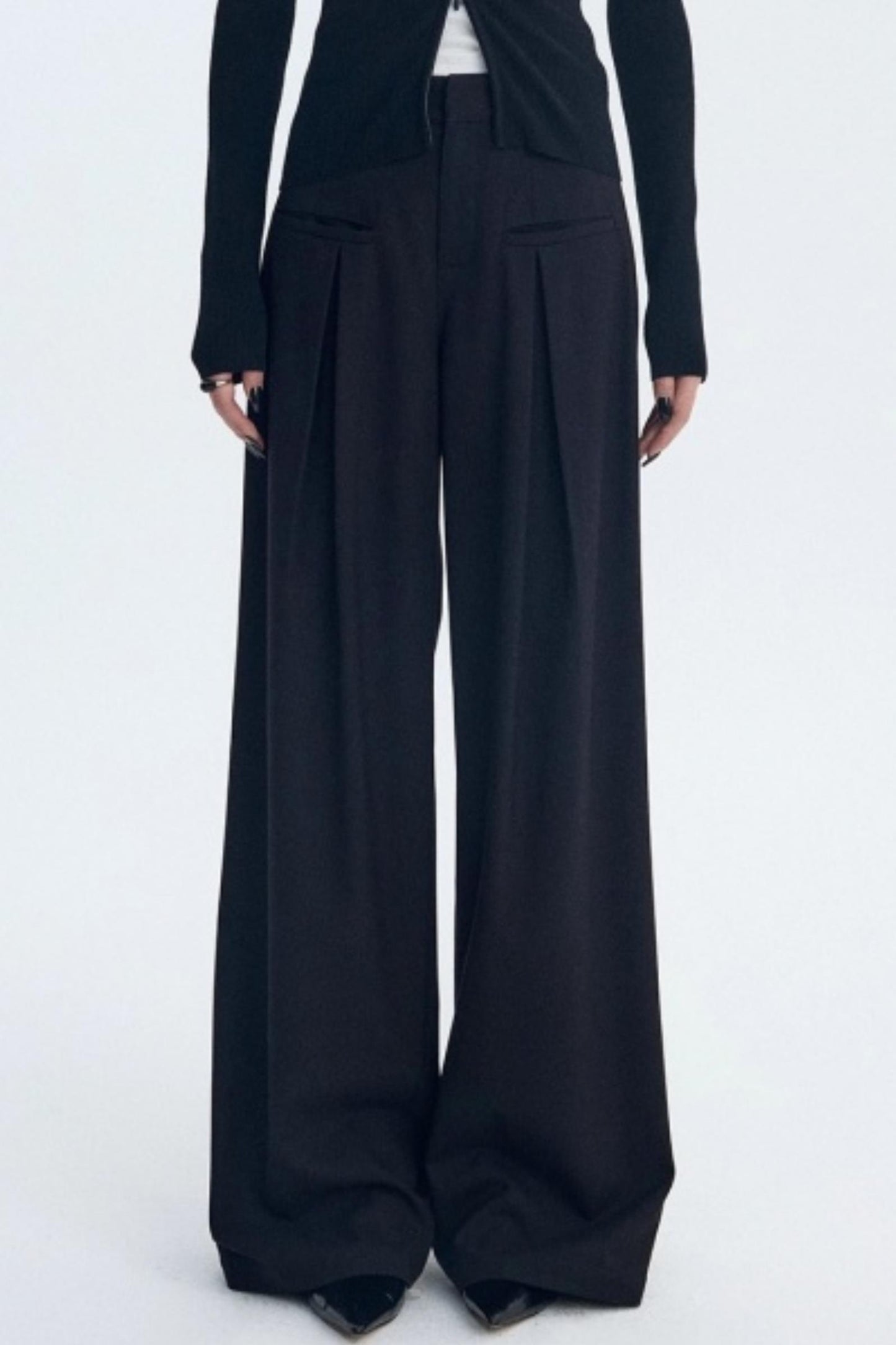 Intellectual Black Pleated Pants