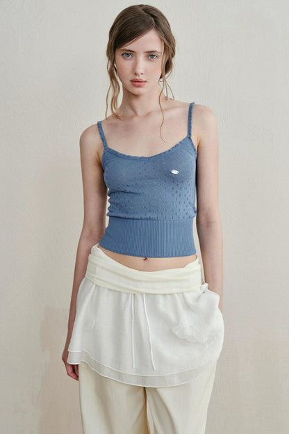 Retro Lace Knitted Vest