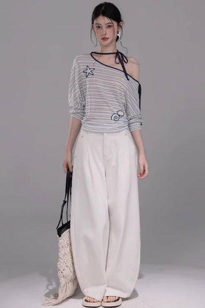 Off-Shoulder Starfish T-Shirt