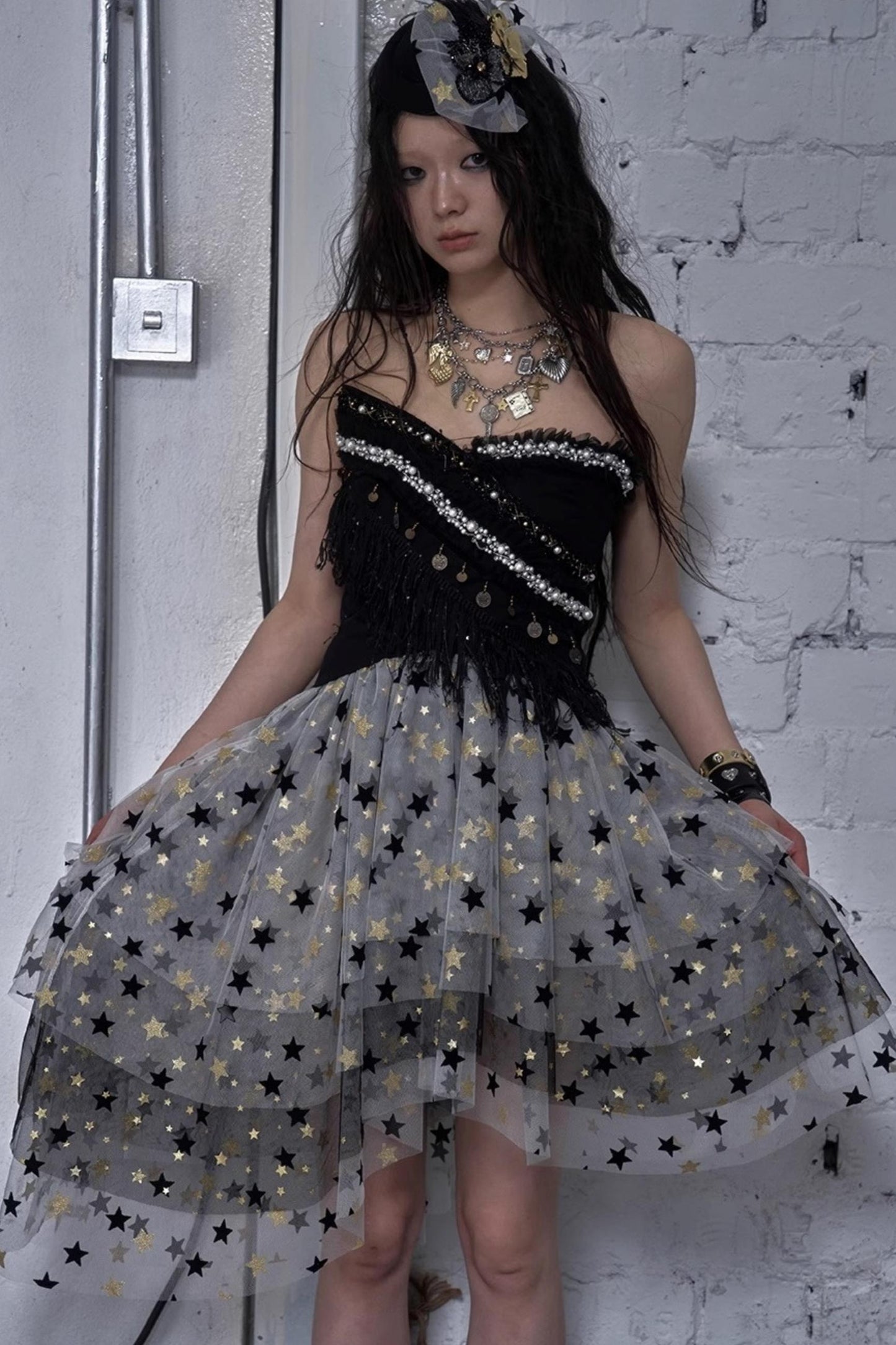 Dreamy Mesh Bustier Gown Dress