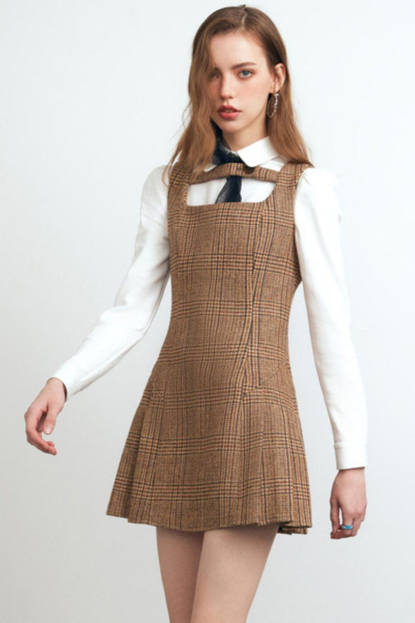 Vintage Woolen Suspender Dress