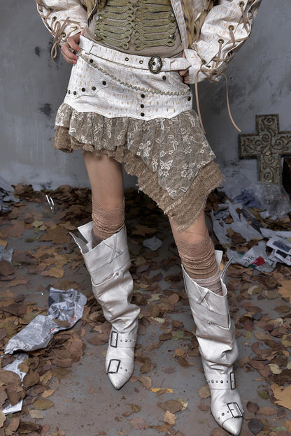 Dreamy Wanderer Leather Skirt