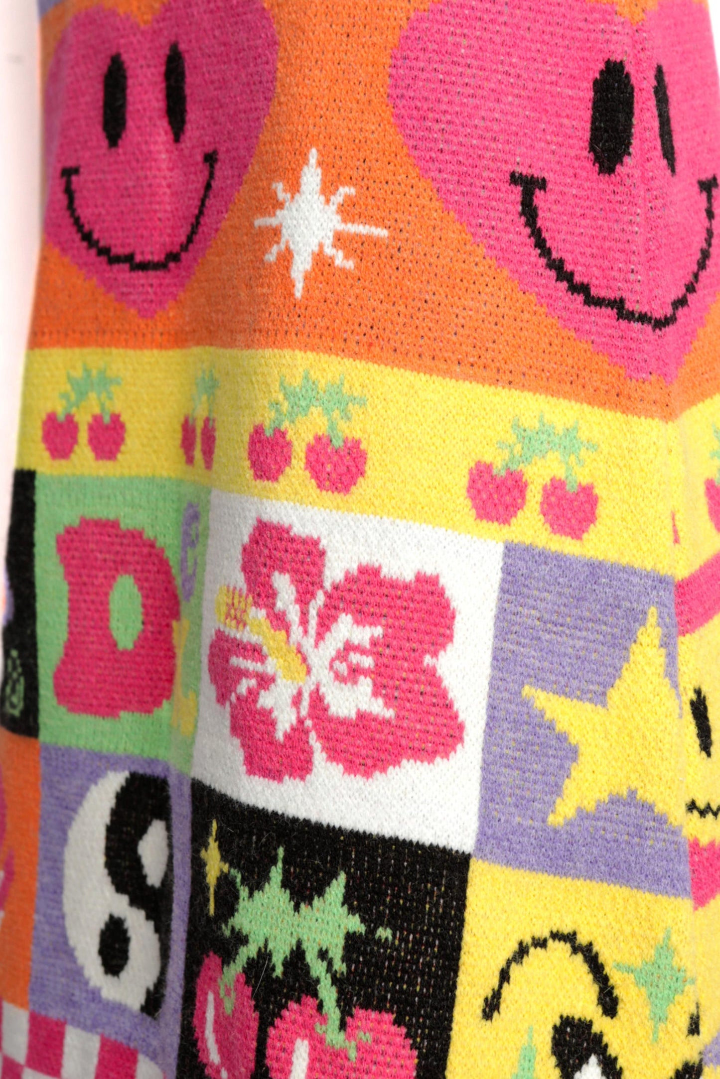 Retro Rainbow Knit Skirt