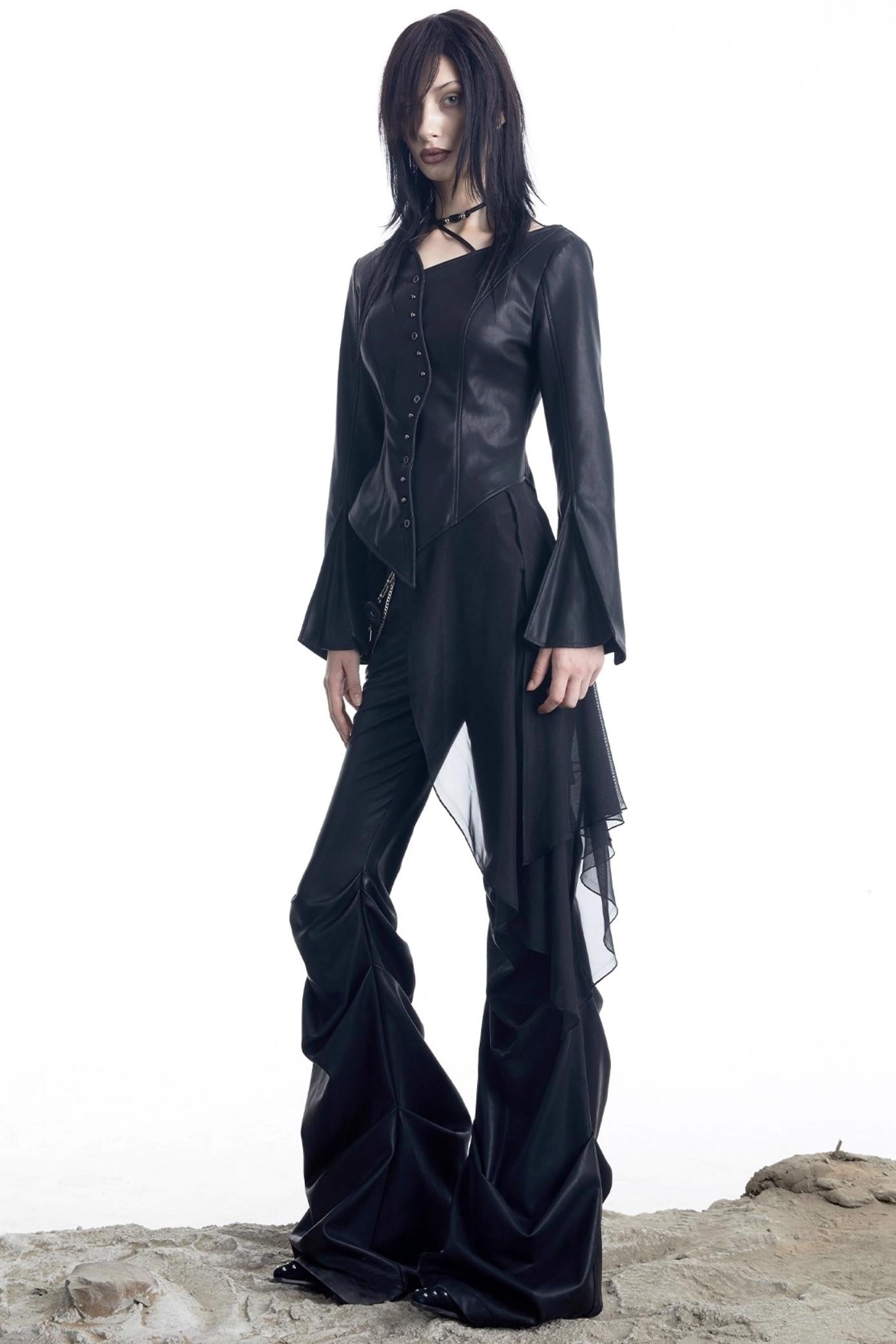 Urban Leather Flared Shirt