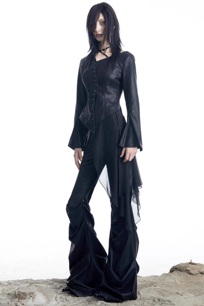 Urban Leather Flared Shirt