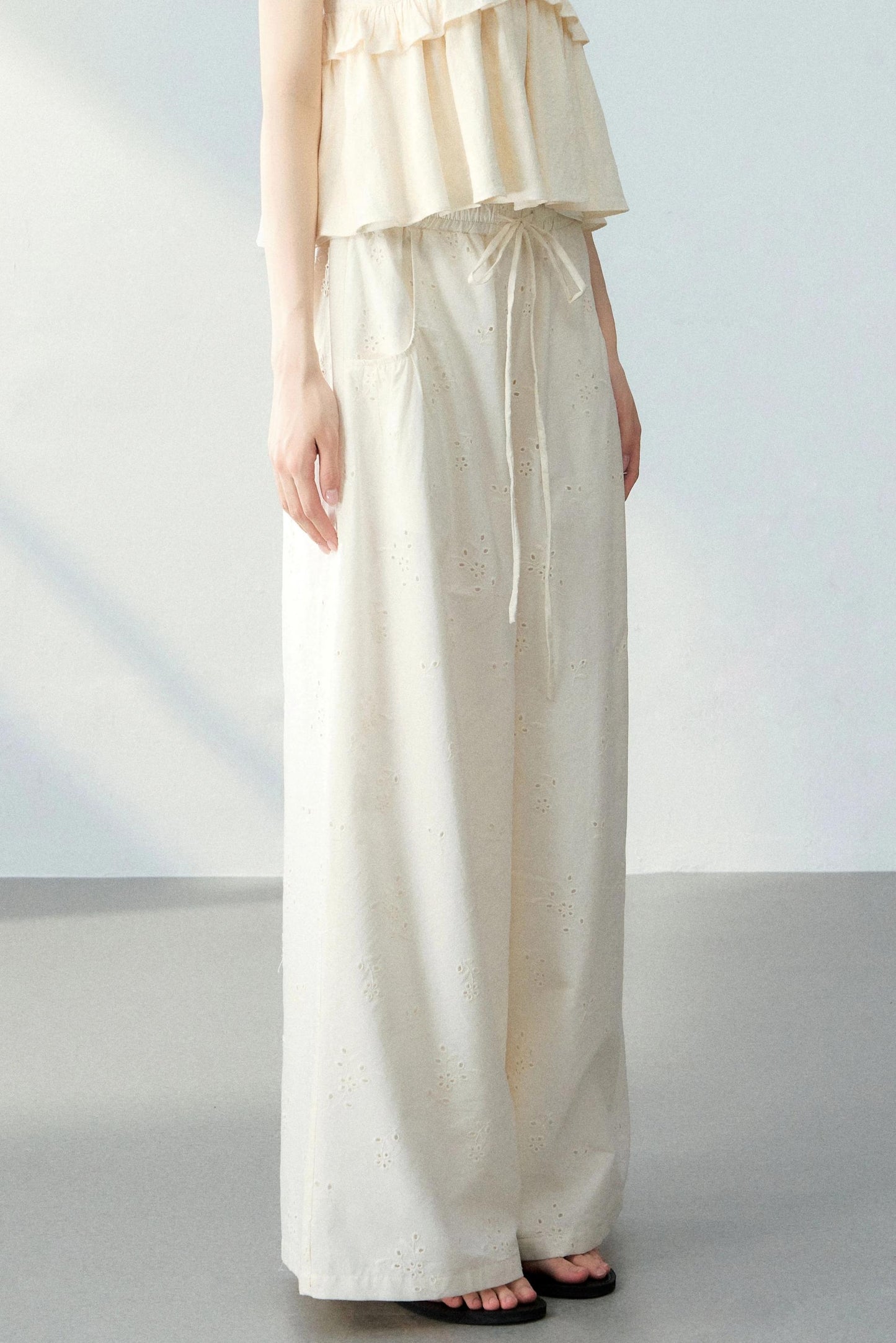 Lace Camisole Floral Pants
