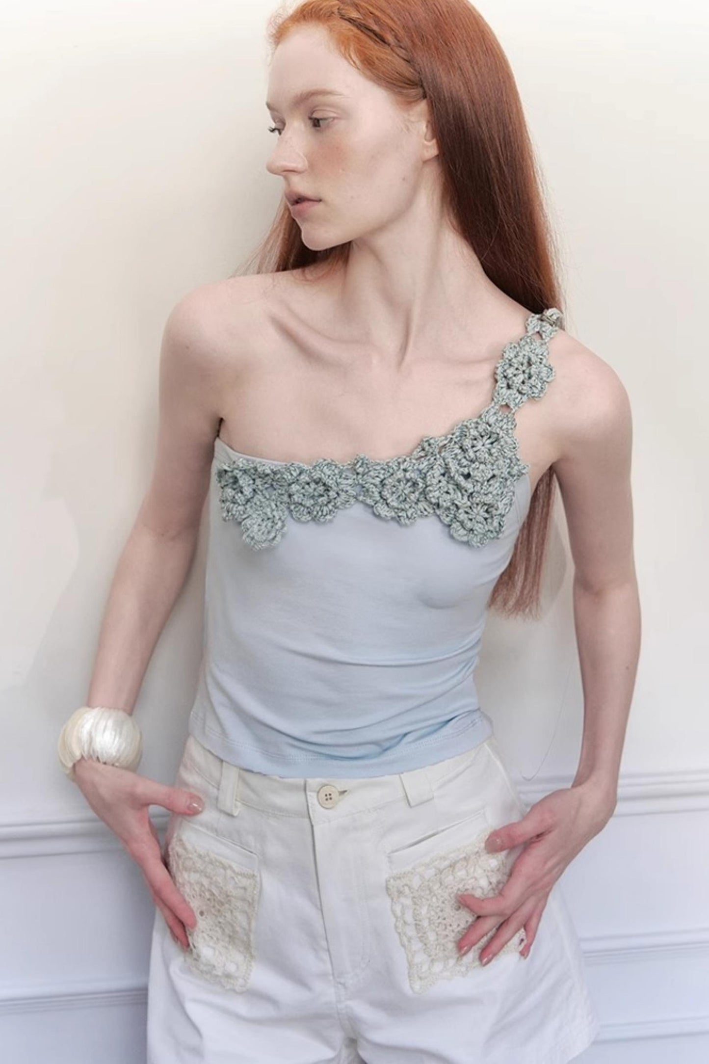 Bamboo Ribbon Summer Bustier Top