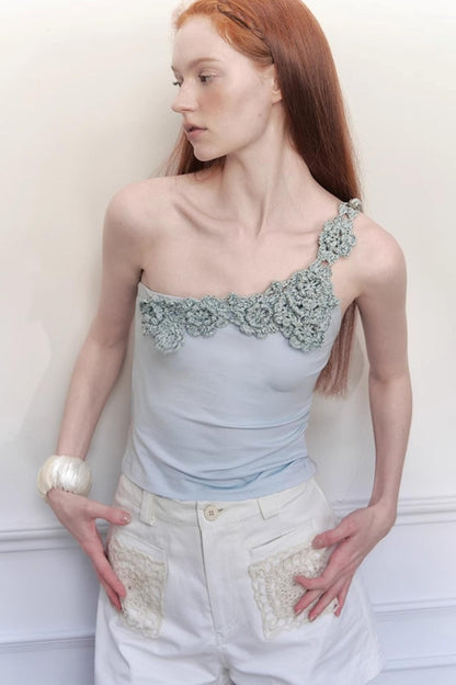 Bamboo Ribbon Summer Bustier Top