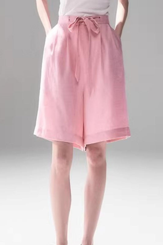 Cotton Linen Bermuda Shorts