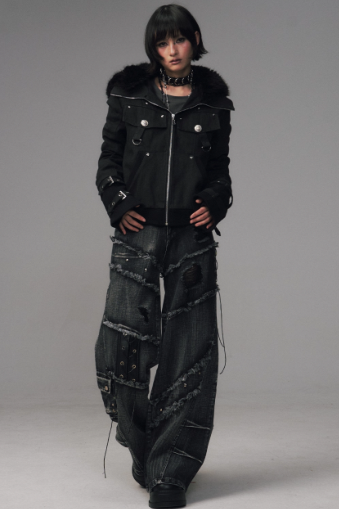 Retro Fur Hood Winter Jacket