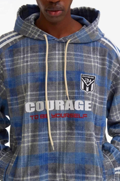 Patchwork-Plaid-Pullover