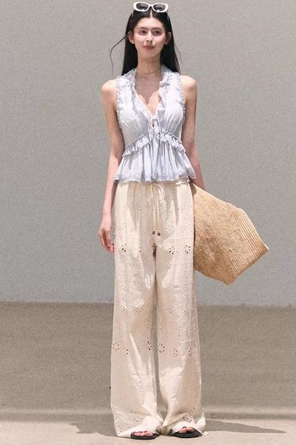 Hidden Petals Silk Lace Top