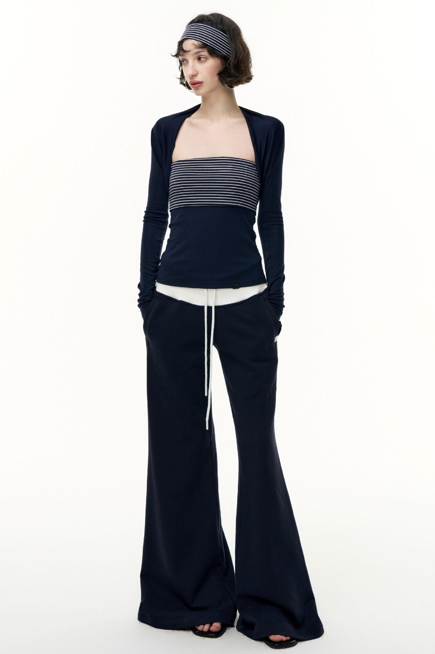 Virtual Striped Short Skirt Set-Up