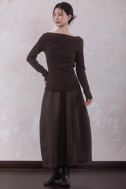 Literary Tweed Flare Skirt