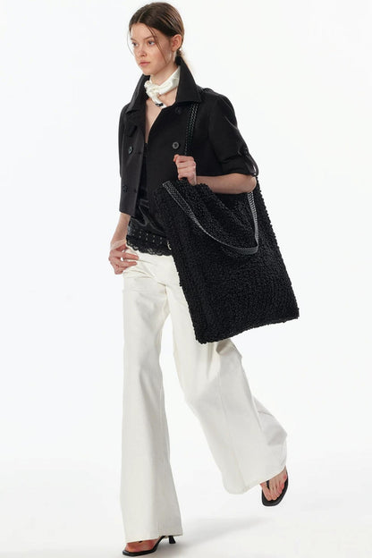 Cropped Convertible Collar Top