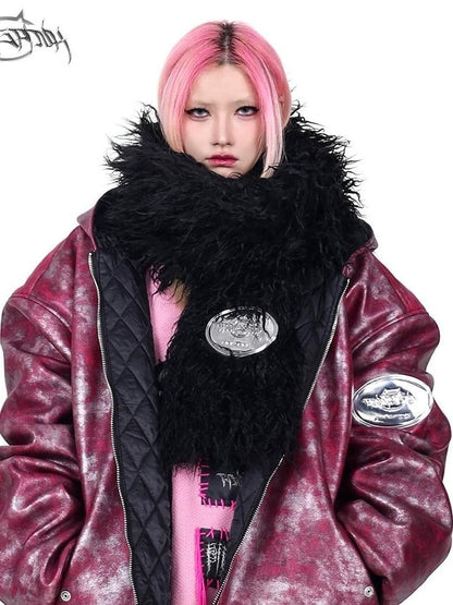 Barbie Y2K Curly Fur Scarf