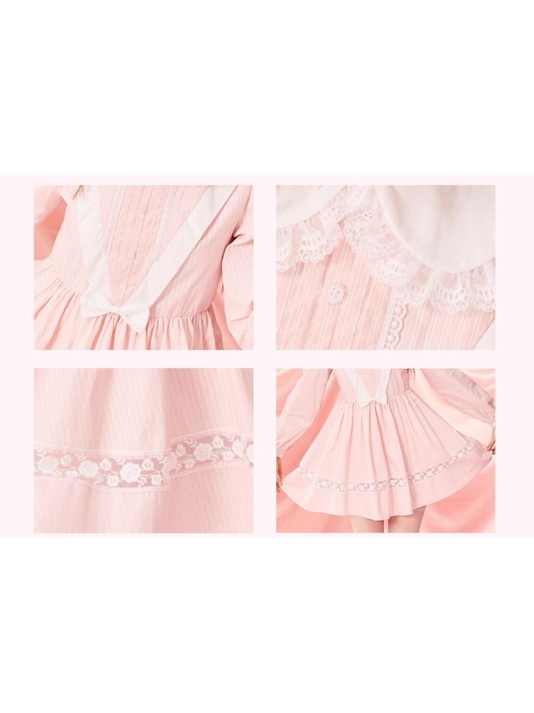 Doll Neck Bubble Sleeve Dress