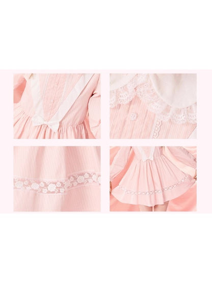 Doll Neck Bubble Sleeve Dress