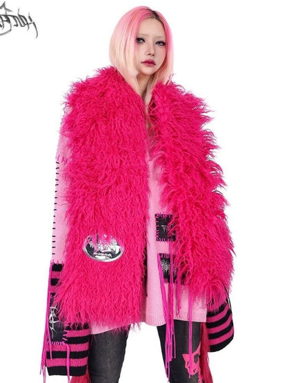 Barbie Y2K Curly Fur Scarf