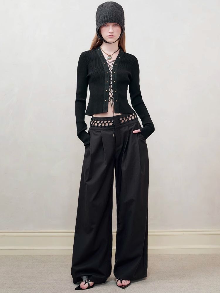 Wide Leg Western Pants