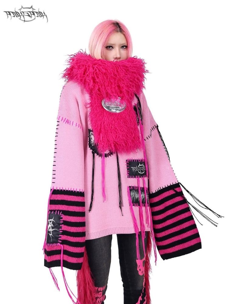 Barbie Y2K Curly Fur Scarf