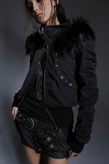 Autumn Short Waist Fur Jacket