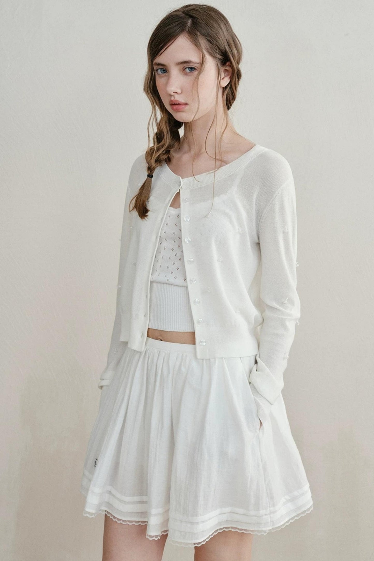 Retro Lace Knitted Vest