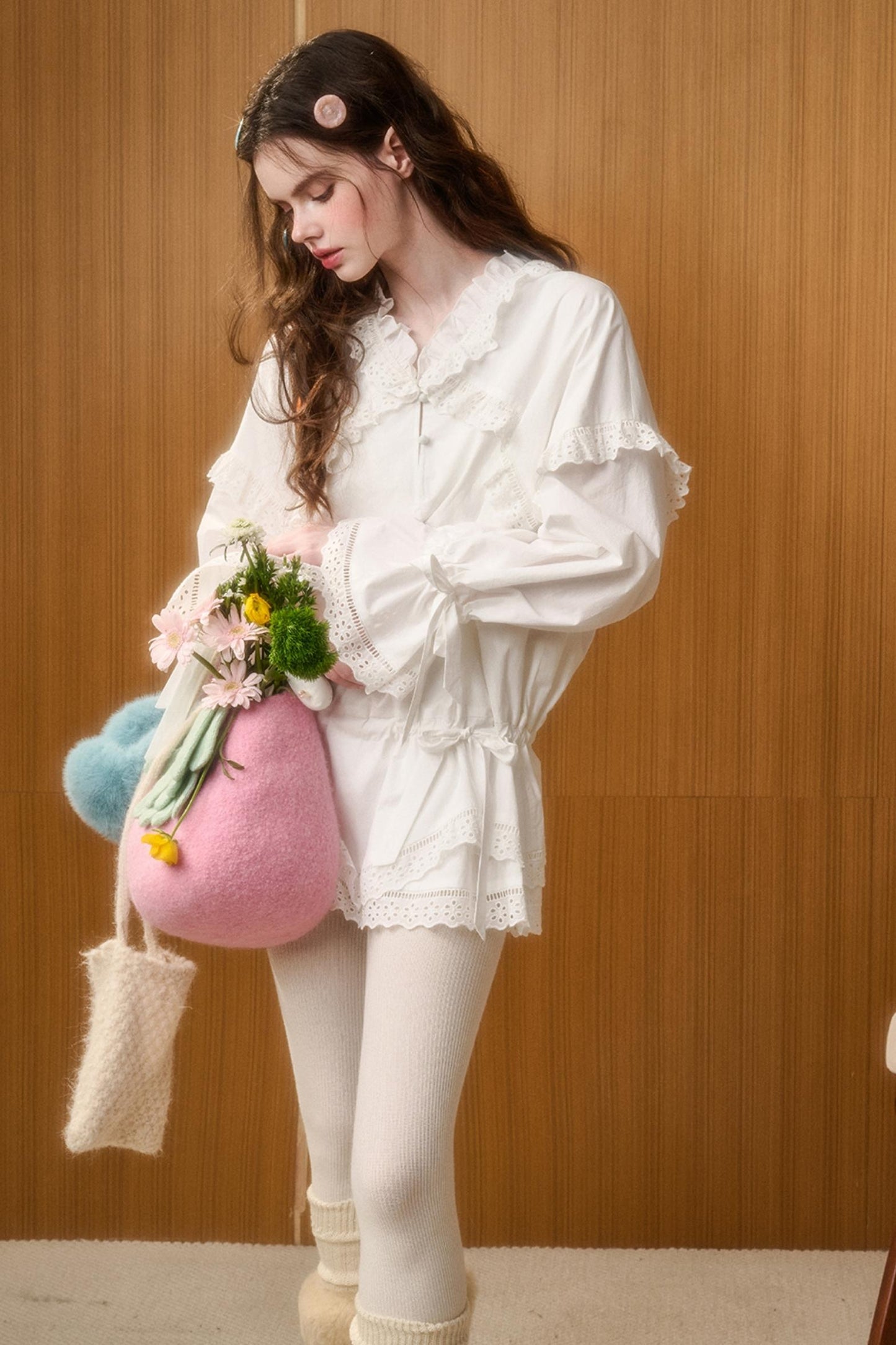 Organic Cotton Lace Short Dress