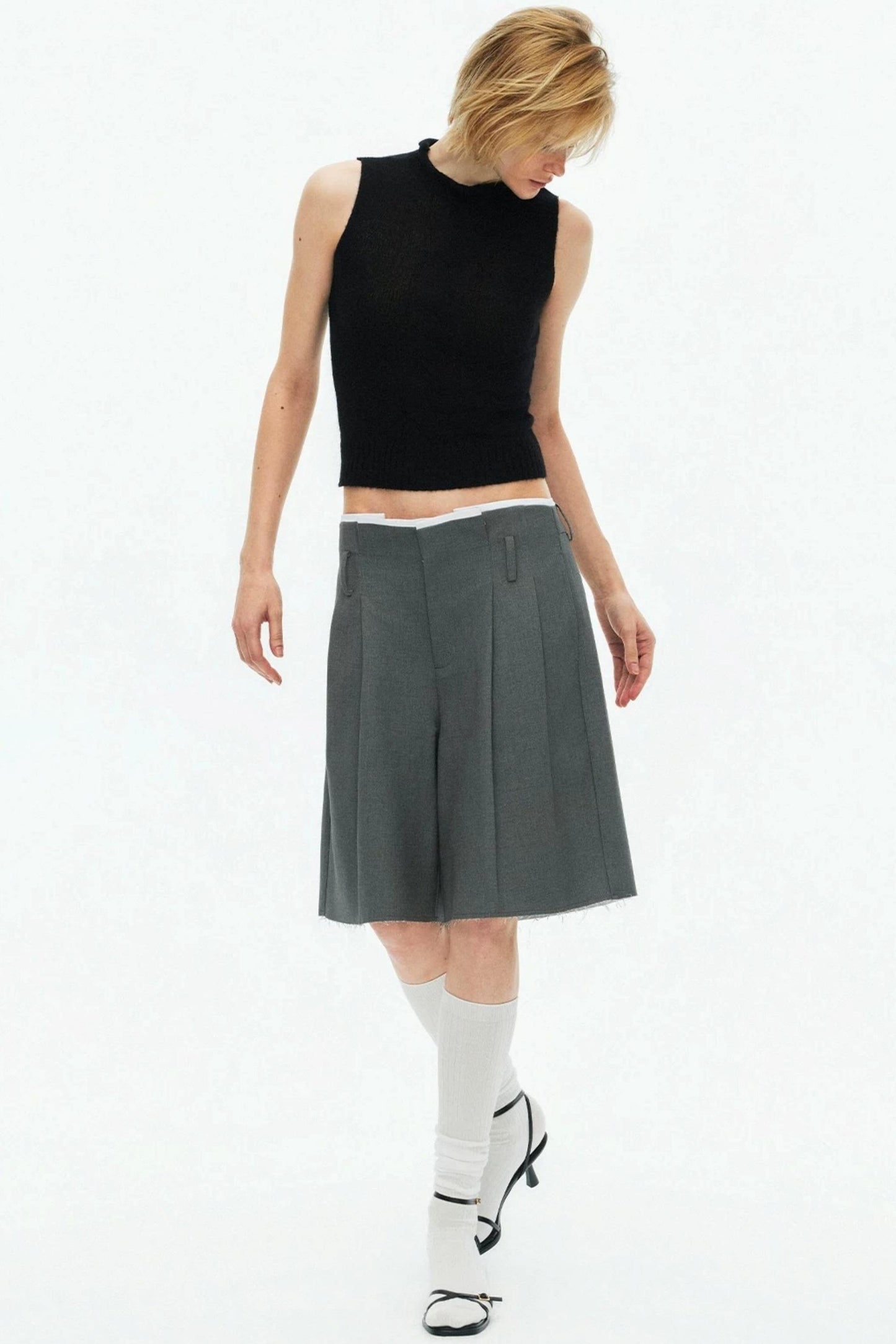 Tencel Wool Pleated Pants