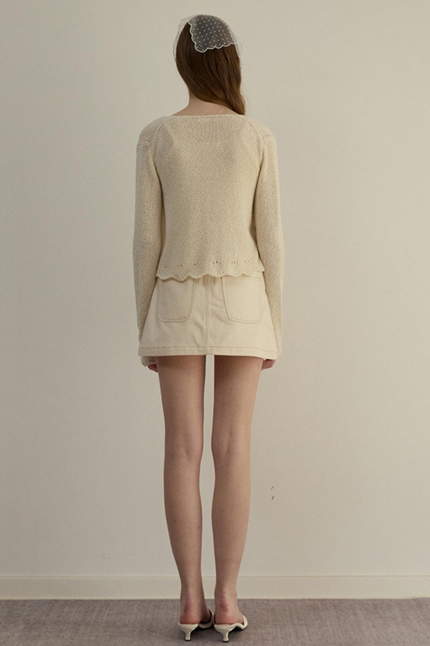 Embroidered A-Line Jacket Skirt Set-Up