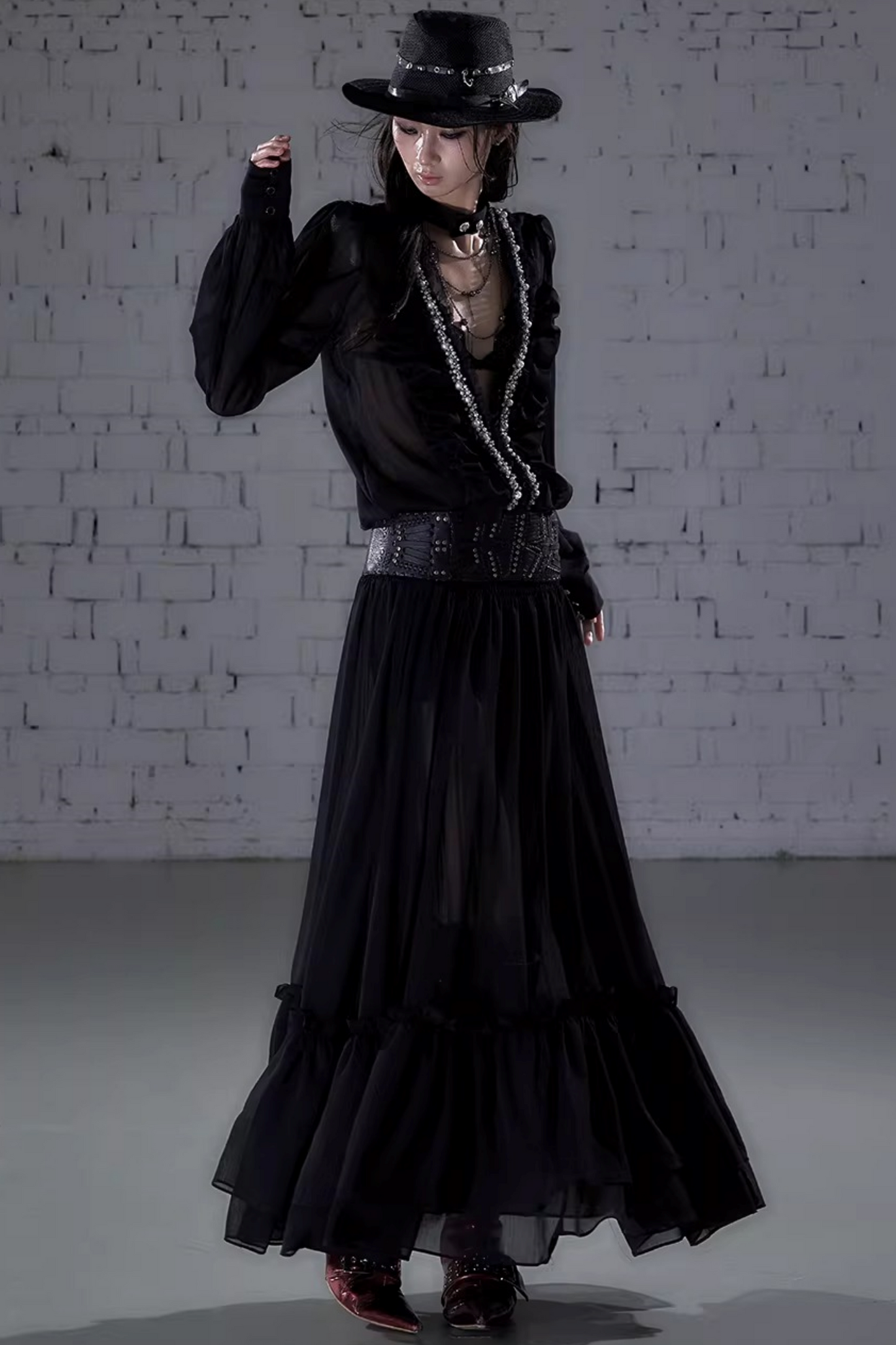 Modernes Palast-Chiffonkleid