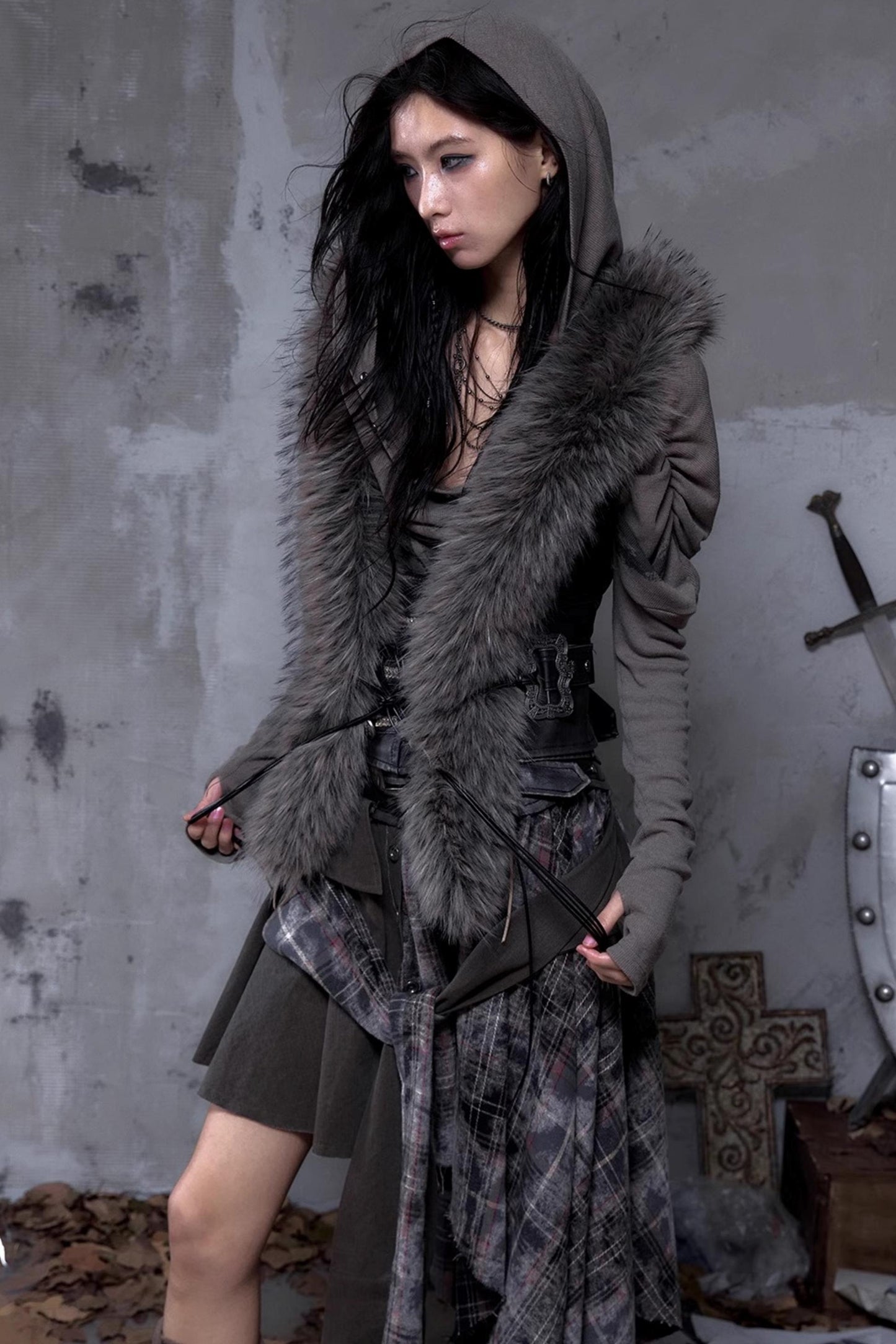Wasteland Punk Fur Vest