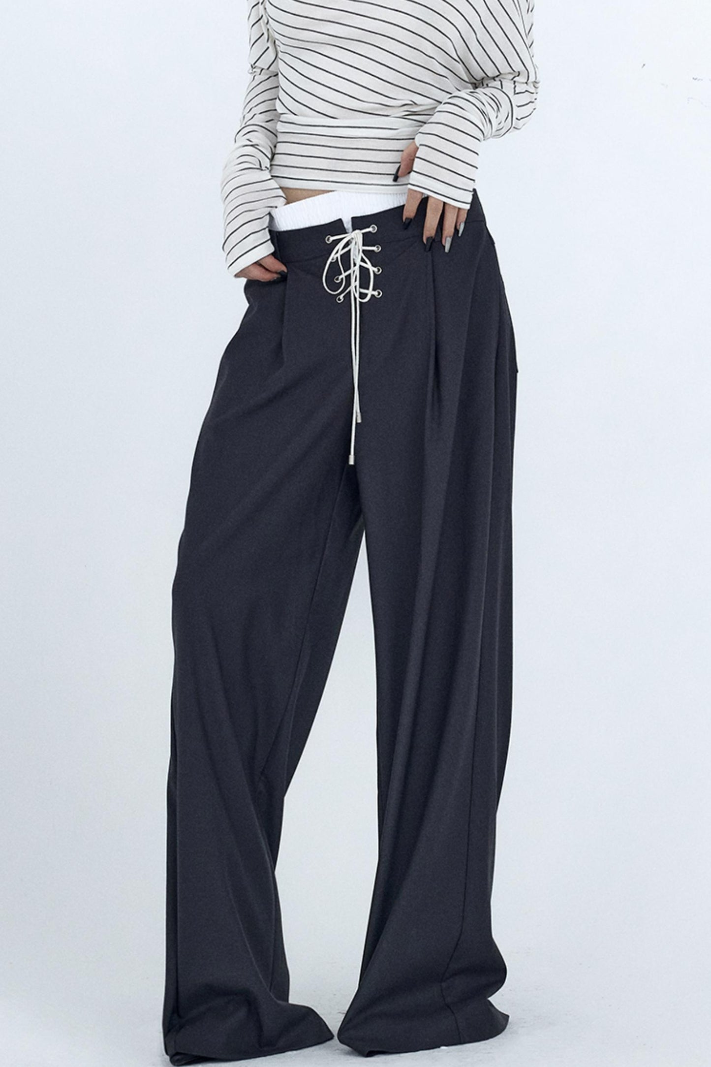 Elastic Waist Western Trousers