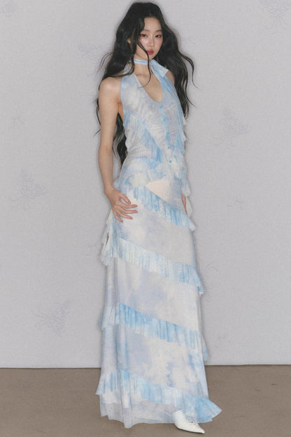 Sea Mint Halter Skirt Set-Up