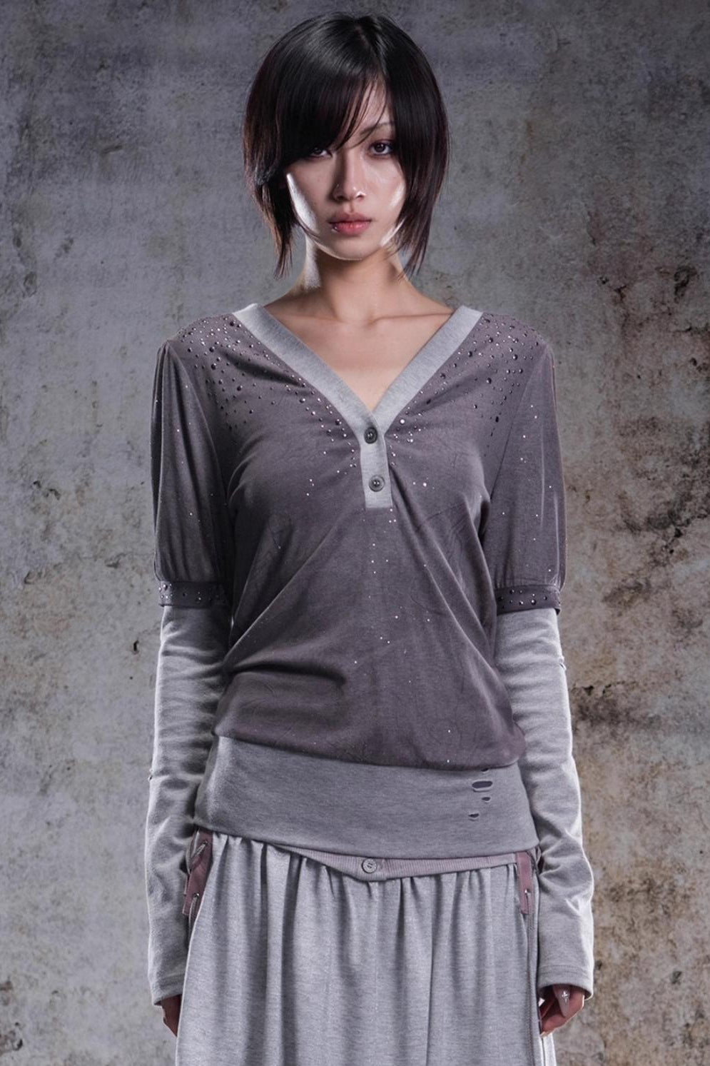 Original V-Neck Knitted Top