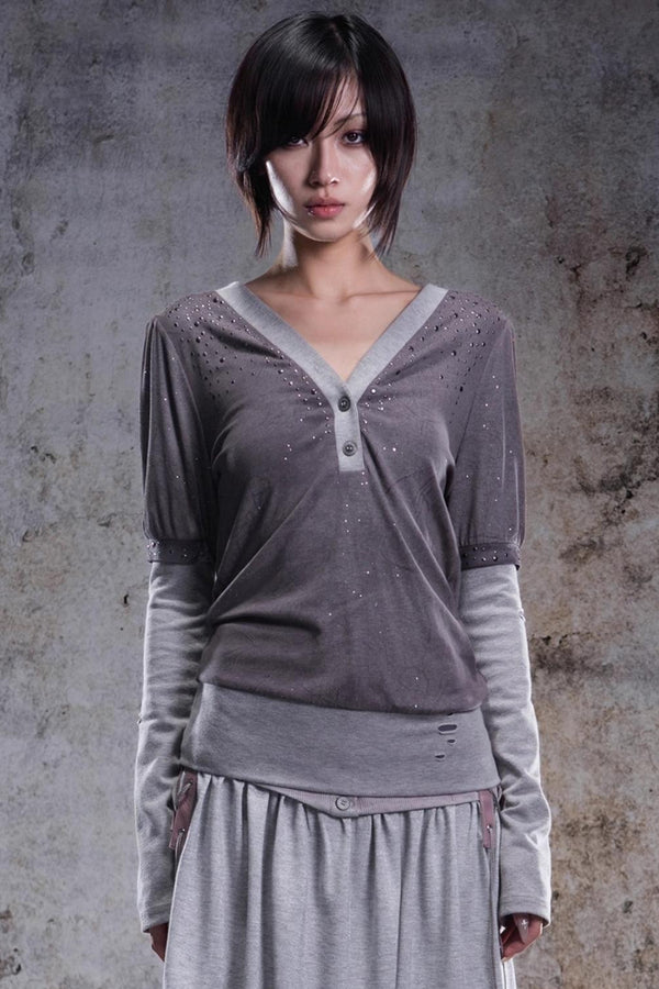 Original V-Neck Knitted Top