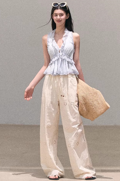 Hidden Petals Silk Lace Top