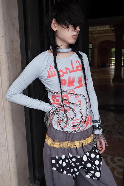 Swimming World Asymmetrical Long Sleeves Top