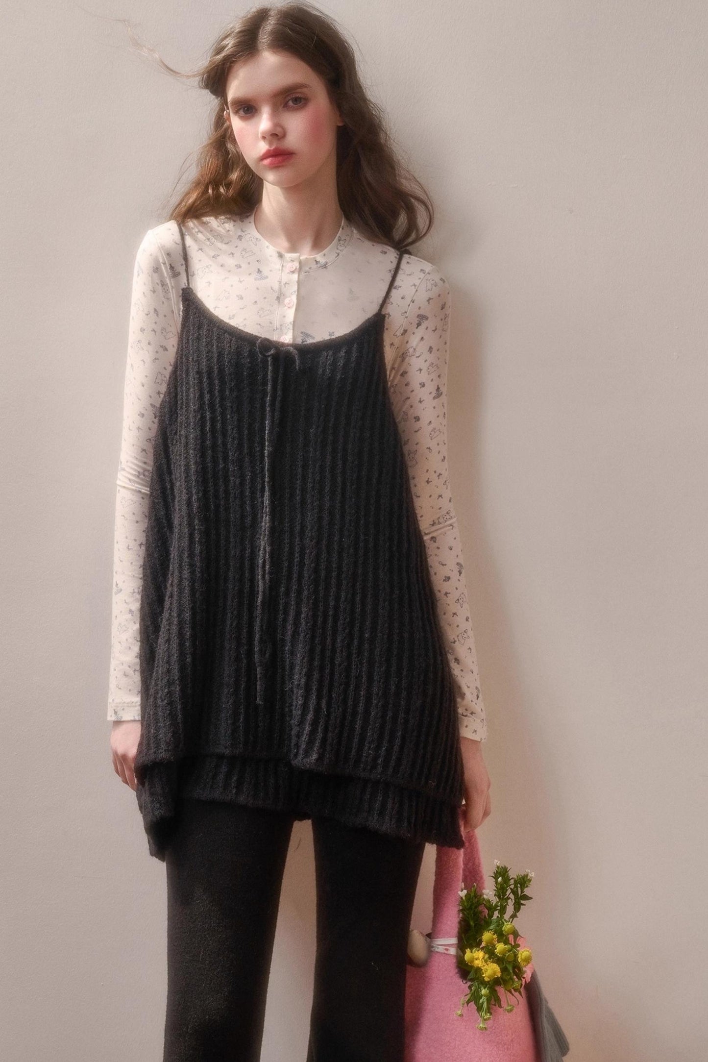 Soft Gemstone Wool Pants Set-Up