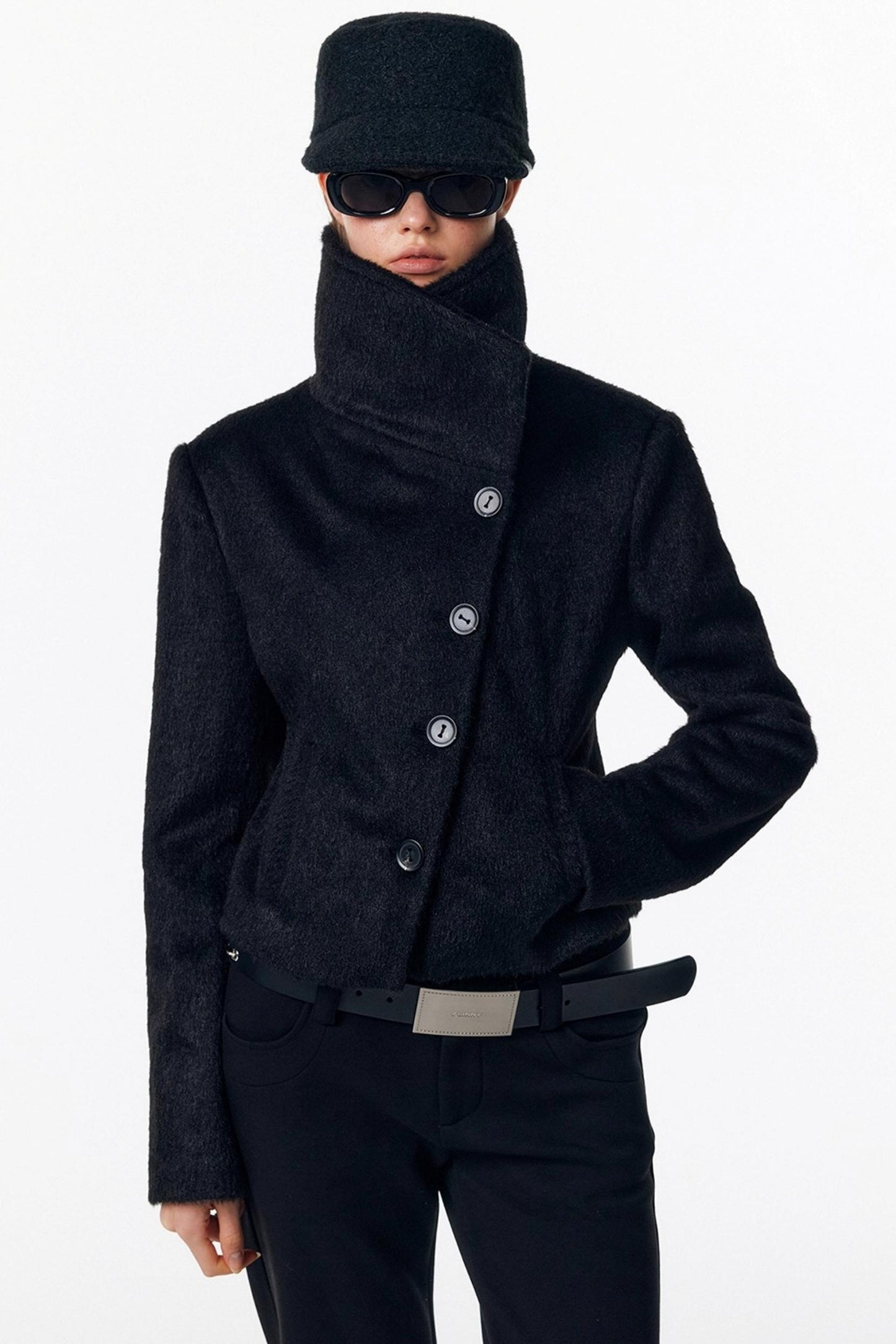 Detachable Fur Wool Coat