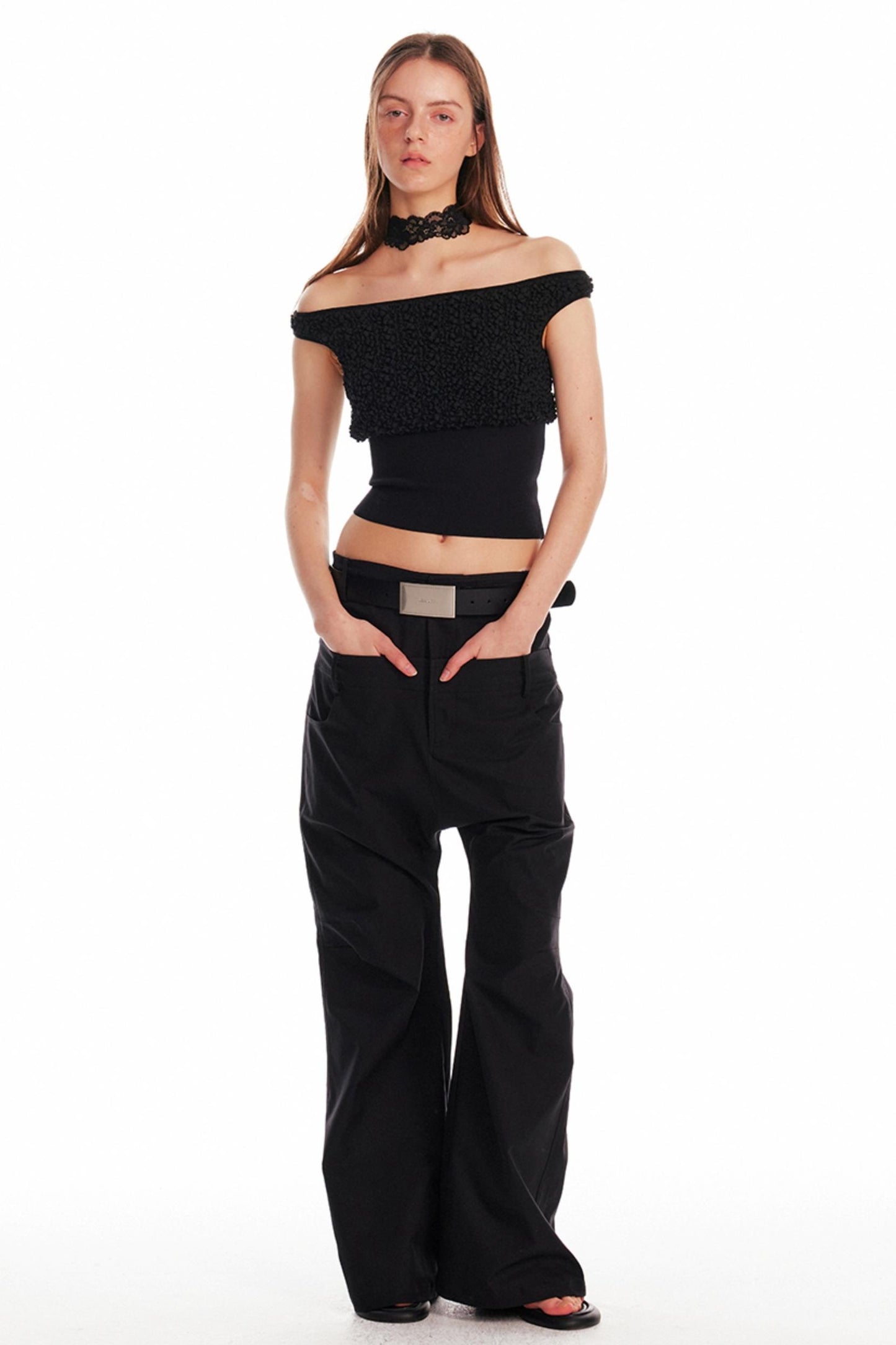 Chic One-Shoulder Silk Blouse